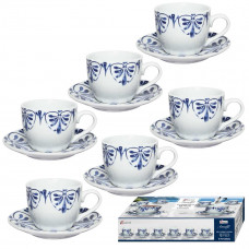 AMALFI SET 6 TAZZINE C/PIATTINO BLU (4pz)